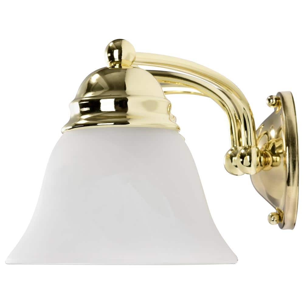Polished Brass 3-Light Vanity Fixture with Bell Shades