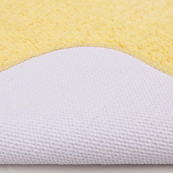 Pure Perfection Butter Cream 17 in. x 24 in. Nylon Machine Washable Bath Mat