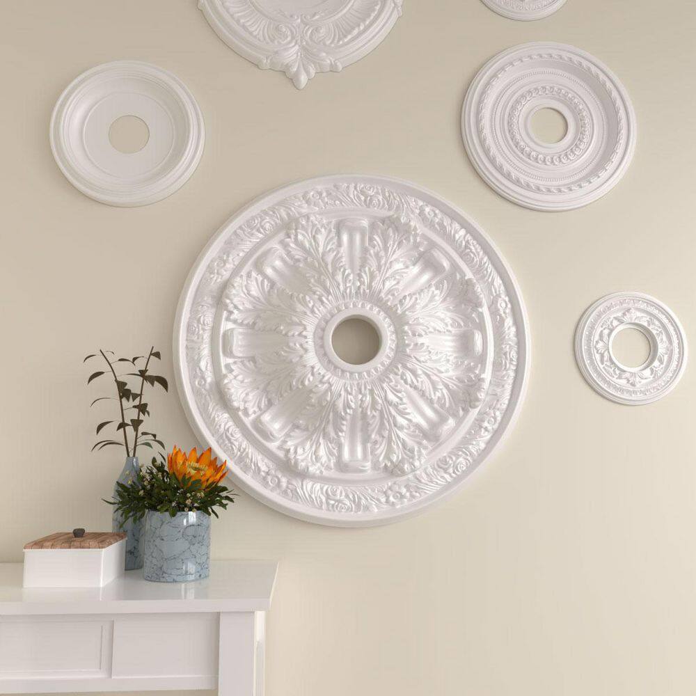 Primed Gray 30" Decorative Urethane Ceiling Medallion