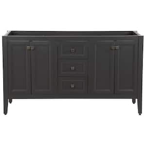 Darcy 60 in. W x 22 in. D x 34 in. H Bath Vanity Cabinet without Top in Shale Gray