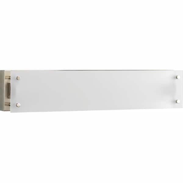 Progress Lighting 1-Light Brushed Nickel Fluorescent Bath Sconce with Etched Glass Shade