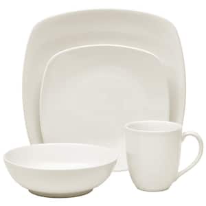 Colorwave Naked 4-Piece (Beige) Stoneware Square Place Setting, Service for 1