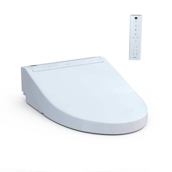 Photo 1 of (CRACKED CORNER) C5 Washlet Electric Bidet Seat for Elongated Toilet in Cotton White with Premist and EWATER+ Wand Cleaning