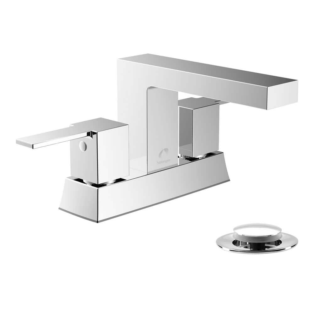 Belanger 4 in. Centerset 2-Handle Bathroom Faucet with Pop-Up Drain in Polished Chrome -  KEENEY, QUA74CCP