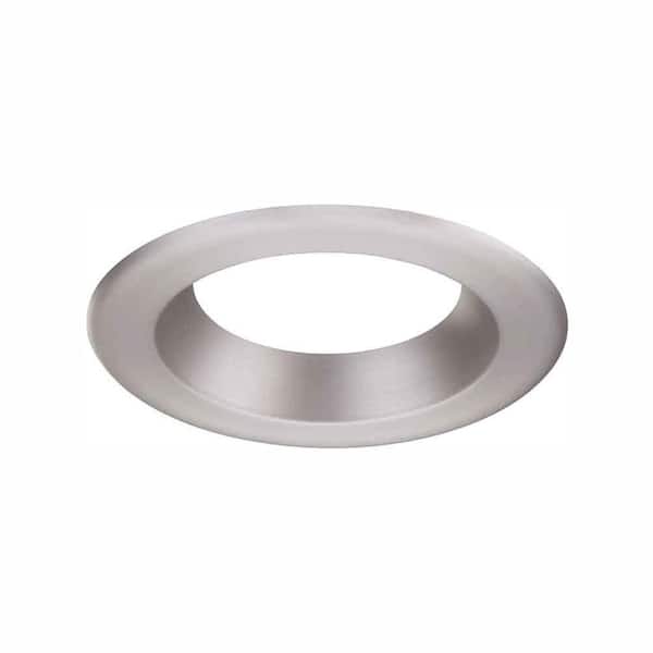 EnviroLite 6 in. Decorative Brushed Nickel Trim Ring for LED Recessed Light with Trim Ring