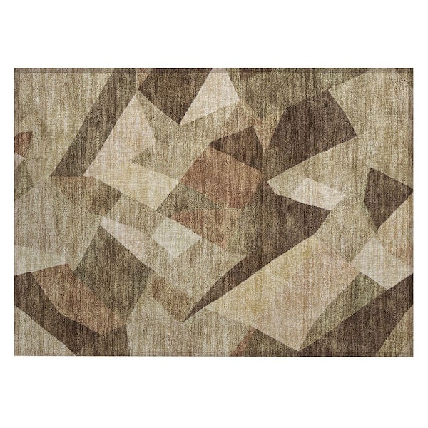Chantille Machine Washable Indoor/Outdoor Abstract ACN2374 Brown 2 ft. x 3 ft. Accent Rug