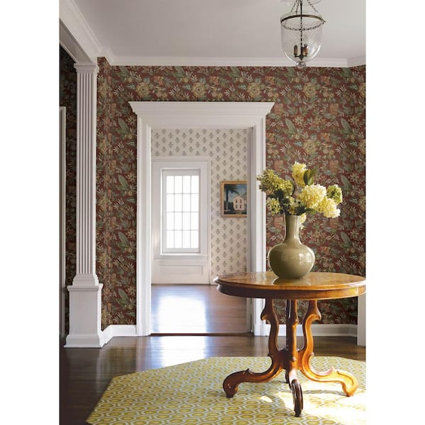 Begonia Red Floral Trail Wallpaper
