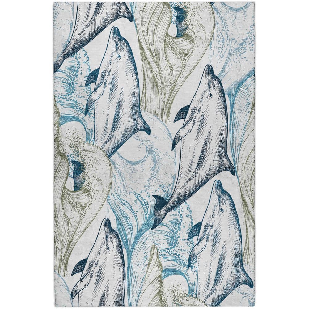 Dream Shag Premium Machine Washable Abstract ADS155 Ivory 9 ft. x 12 ft. Area Rug price history on PriceWatchPro