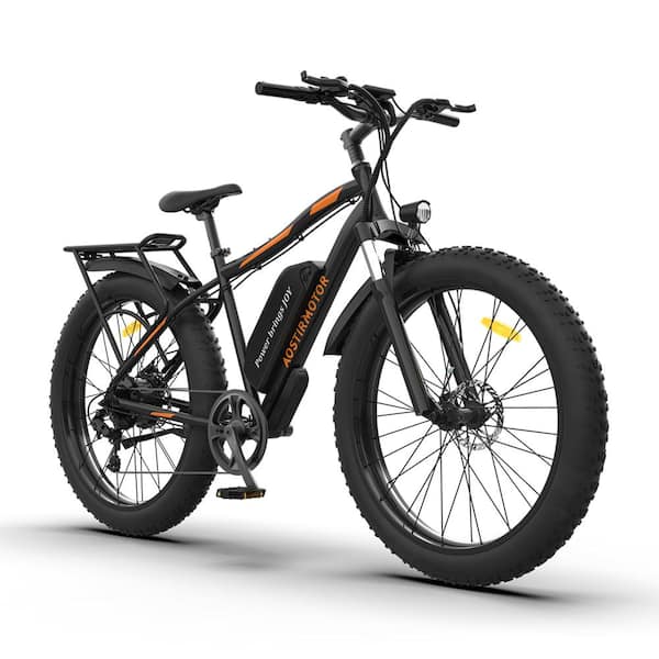 Wildaven 26 in. Electric Bike for Adults, 4-Volt 13Ah Certified Li-Ion Battery, 75-Watt Rear Motor