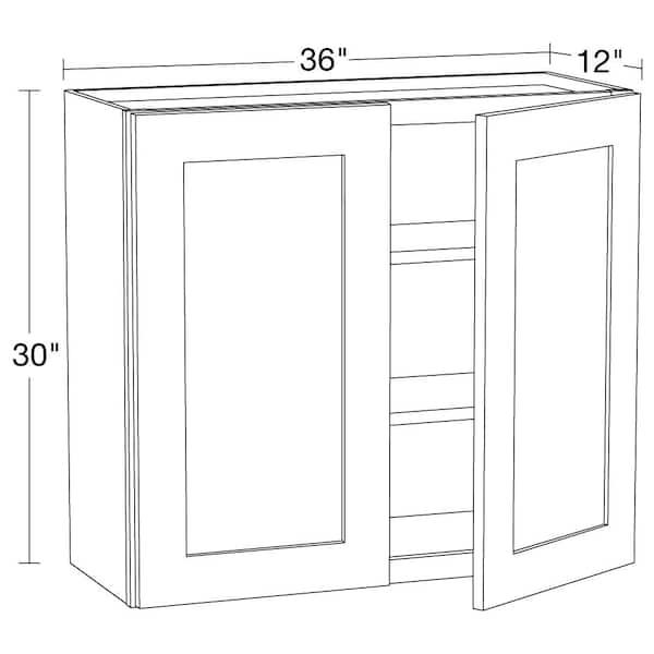 Hargrove Cinnamon Stain Plywood Shaker Assembled Base Kitchen Cabinet Soft  Close 36 in W x 24 in D x 34.5 in H