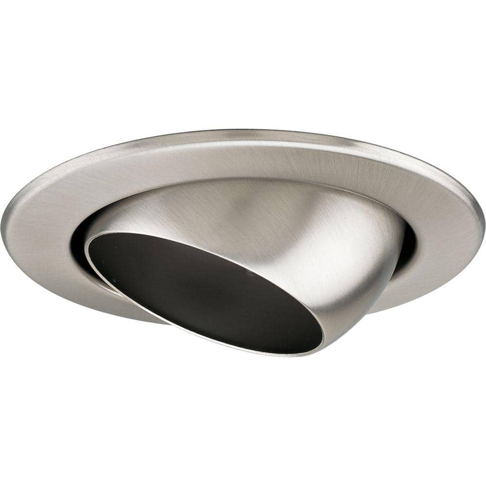 Progress Lighting 4 in. Brushed Nickel Recessed Eyeball Trim