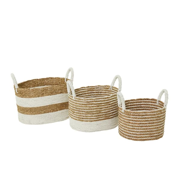 Knit Basket Two Tone Stackable Storage Basket With Lid Pastel Colours