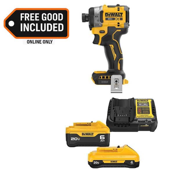 20-Volt MAX XR Lithium-Ion Cordless Impact Driver with 20-Volt MAX 5.0 Ah and 2.0 Ah Battery Packs and Charger