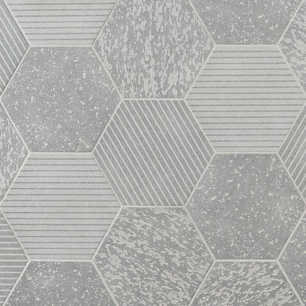 Gray Hexagon Matte Porcelain Wall and Floor Tile