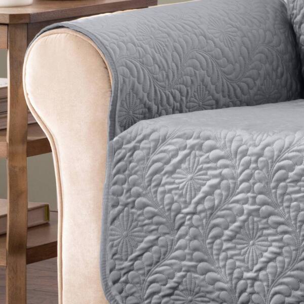 Couch Guard Love Seat Furniture Protector, Damask Gray