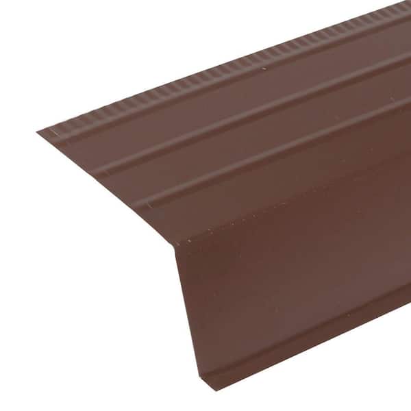 2.47 in. x 10 ft. Brown Galvanized Steel Roof Apron Flashing