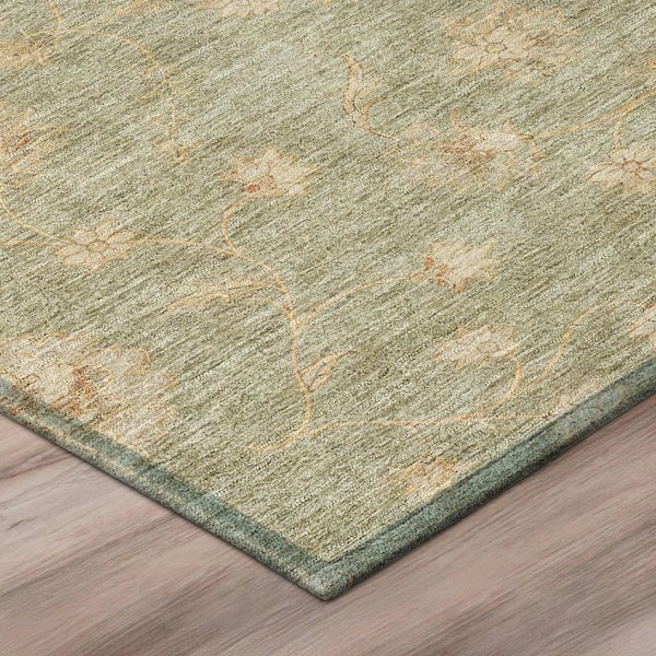 Chantille Machine Washable Indoor/Outdoor Abstract ACN3076 Sage 2 ft. x 7 ft. Runner Rug