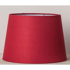 Mix & Match 8 in. x 10 in. x 7 in. Accent Red Hardback Drum Shade
