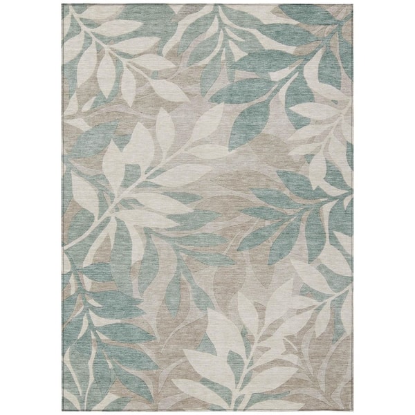 Chantille Machine Washable Indoor/Outdoor Abstract ACN2955 Fern 5 ft. x 7 ft. 6 in. Area Rug