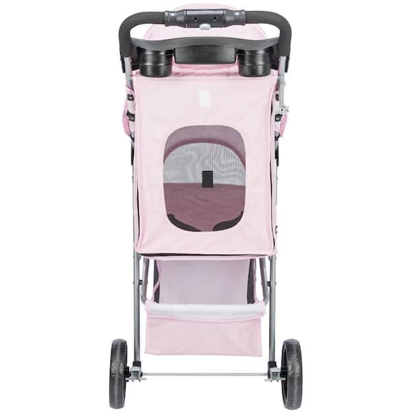 TRIXIE Foldable Pet Stroller for Cats and Dogs Pink
