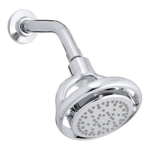 Flipside 4-Spray 5.4 in. Single Wall Mount Fixed Shower Head in Polished Chrome