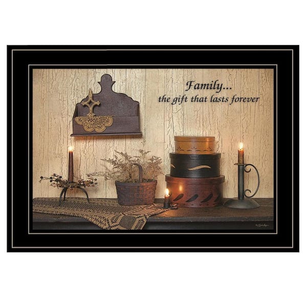 HomeRoots Charlie Forever Family 1-Piece Framed Wall Art 15 in. x 19 in.