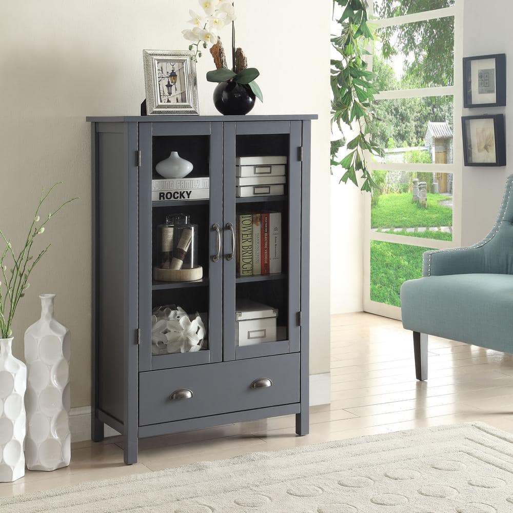 Gracie Grey Storage Cabinet SKEGL19087BR1GY - The Home Depot