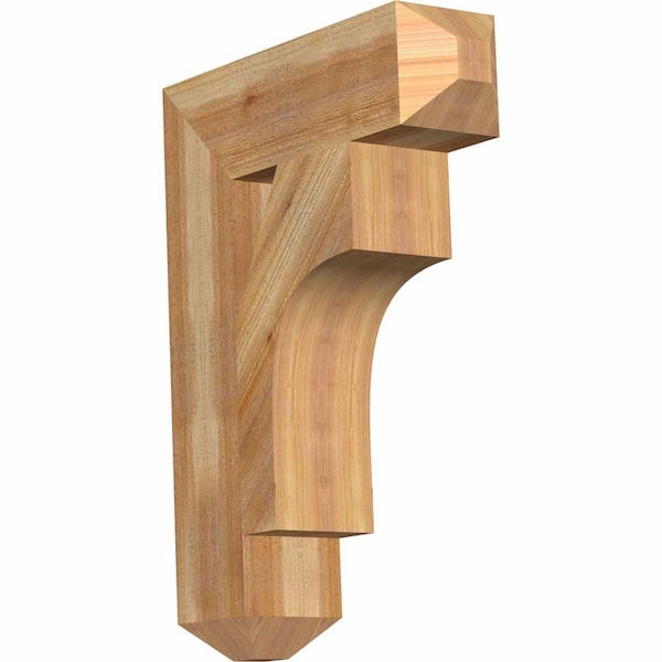 Ekena Millwork 6 in. x 30 in. x 22 in. Western Red Cedar Westlake Craftsman Rough Sawn Bracket