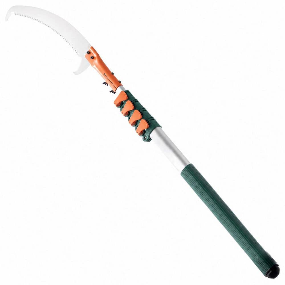 18 in. 65Mn Blade Pruning Saw Manual Extendable Pole Saw 18ft for Tree Branch Cutting, Aluminum Alloy Handle