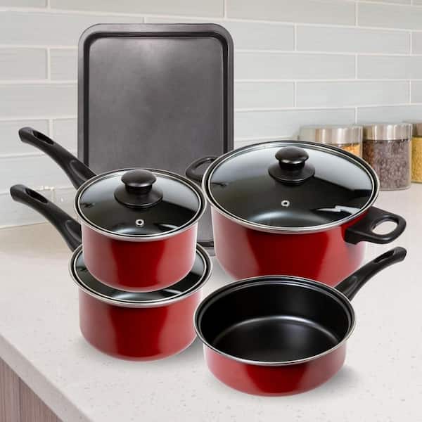 Gibson Home Kitchen In A Box 83-Piece Combo Set, Red