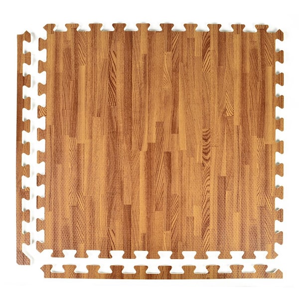 Greatmats FoamFloor Dark Wood Grain Design 2 ft. x 2 ft. x 1/2 in. Foam Interlocking Floor Tiles (Case of 25)