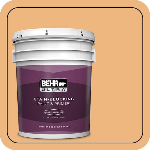 BEHR ULTRA 5 gal. #ICC-100 Eastern Amber Extra Durable Eggshell Enamel Interior Paint & Primer