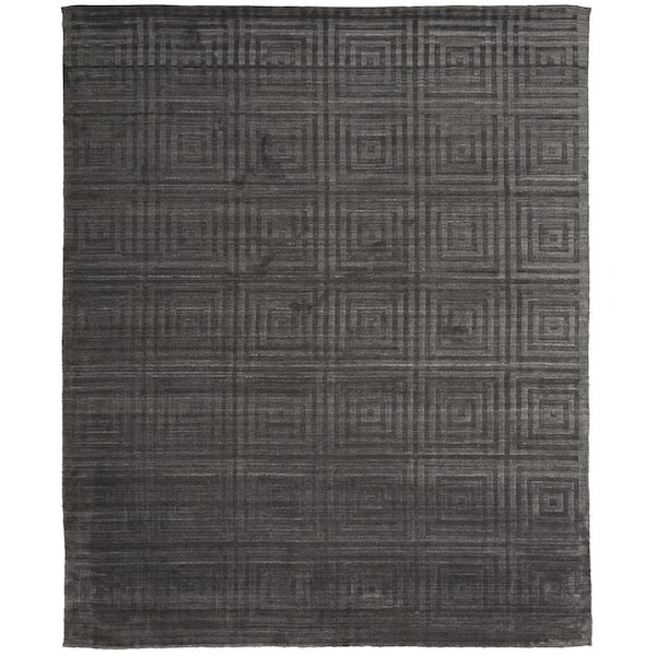 Weave & Wander Savona Asphalt Gray 4 ft. x 6 ft. High-low Cotton Area Rug