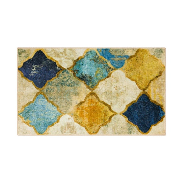 Mohawk Home Hamilton Gold 2 ft. x 3 ft. 4 in. Distressed Area Rug
