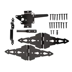 Black Post Latch Gate Set