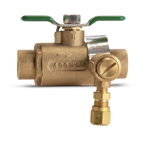 Wilkins 3/4 in. BVECXL Full Port Brass Ball Valve with Integral Thermal Expansion Relief Valve