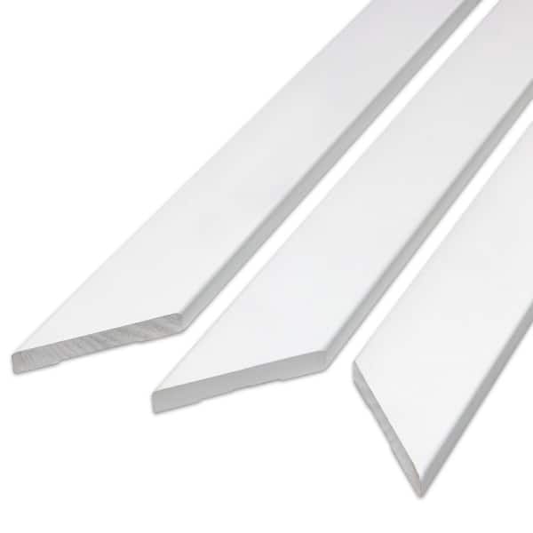 WM412 3/4 in. D x 3-1/2 in. W x 86 in. L White Prefinished Wood Finger Jointed Door Casing Set (6-Pack)