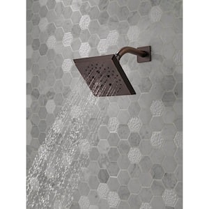 Pivotal 5-Spray Patterns 1.75 GPM 5.81 in. Wall Mount Fixed Shower Head with H2Okinetic in Venetian Bronze