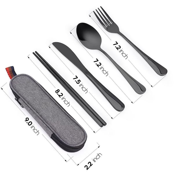 Esepony 18/8 Stainless Steel Travel Cutlery Set with Service for 1