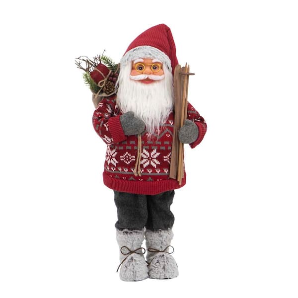 23.6 in. Christmas Standing Santa, Creative Santa Figurine Figure
