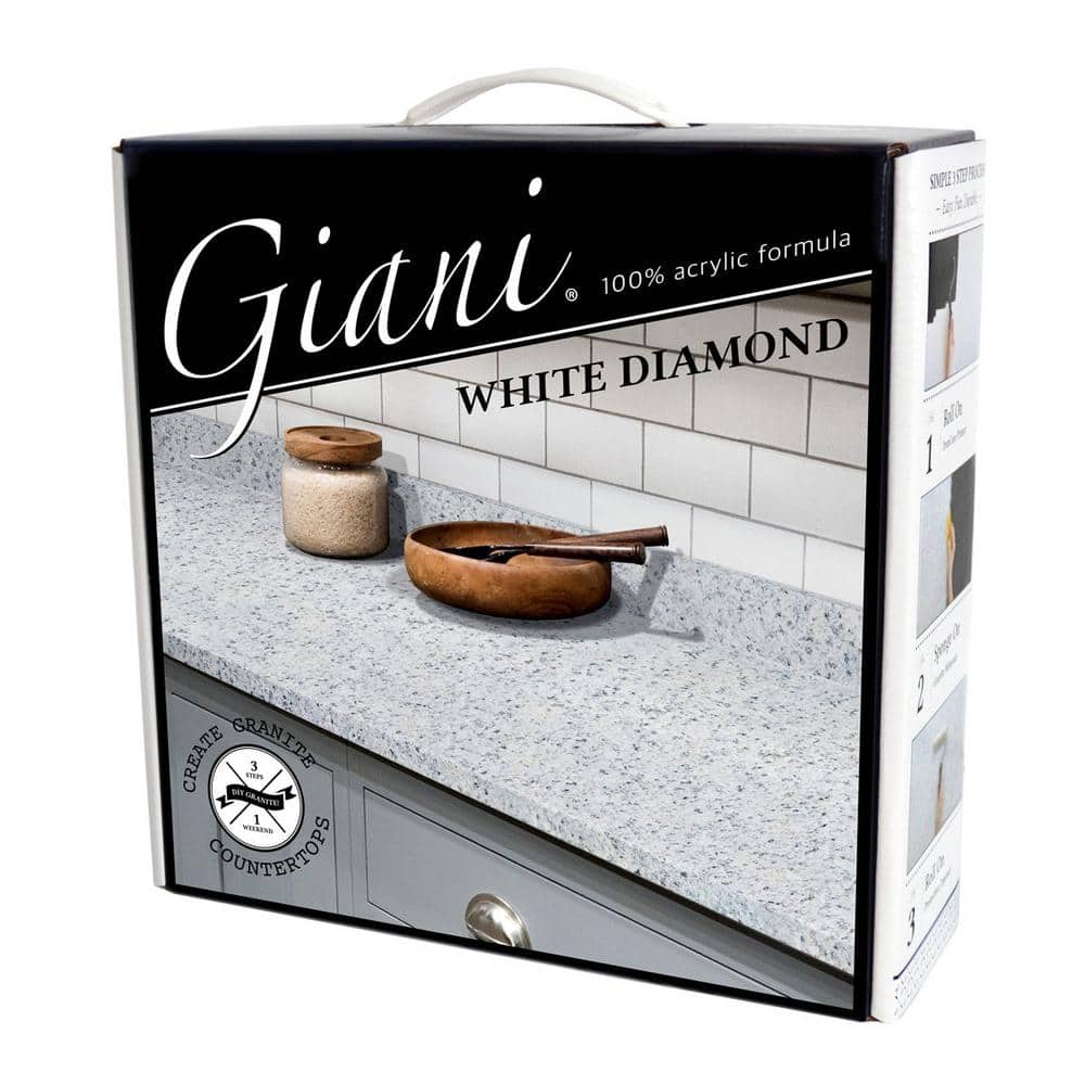 Giani White Diamond Countertop Kit 2 0, Marble Countertop Paint Kit Home Depot