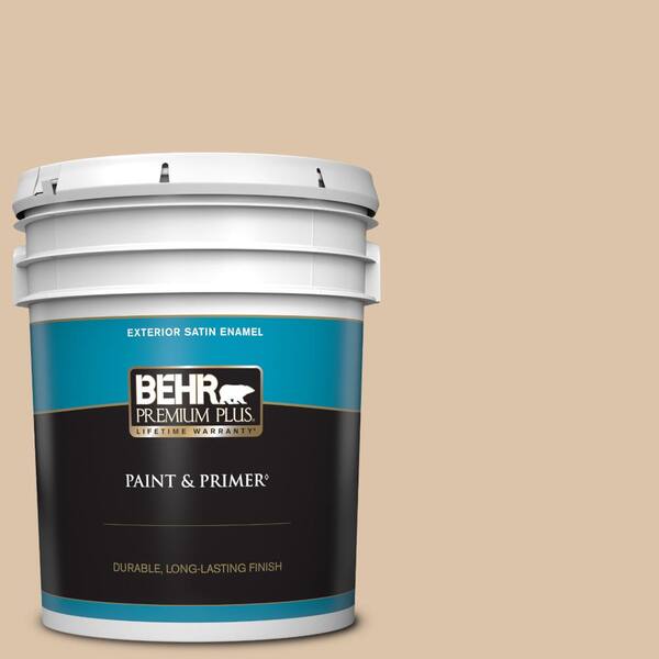 BEHR PREMIUM PLUS 5 gal. #PPU4-08 Plateau Satin Enamel Exterior Paint & Primer