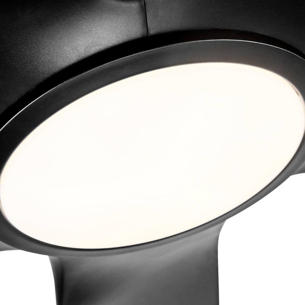 60-Inch Black Ceiling Fan with LED Light and Remote