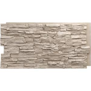 Canyon Ridge 45 3/4 in. x 1 1/4 in. Sea Shell Stacked Stone, StoneWall Faux Stone Siding Panel