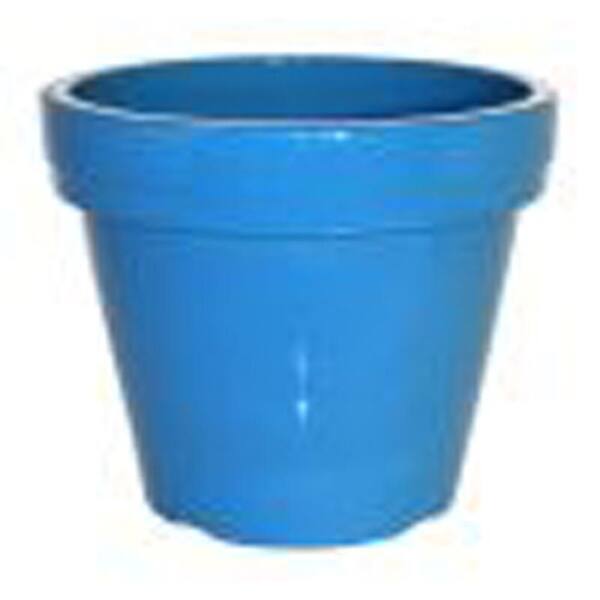 Southern Patio 13 in. High-Density Resin Puritan Planter in Vivid Blue-DISCONTINUED