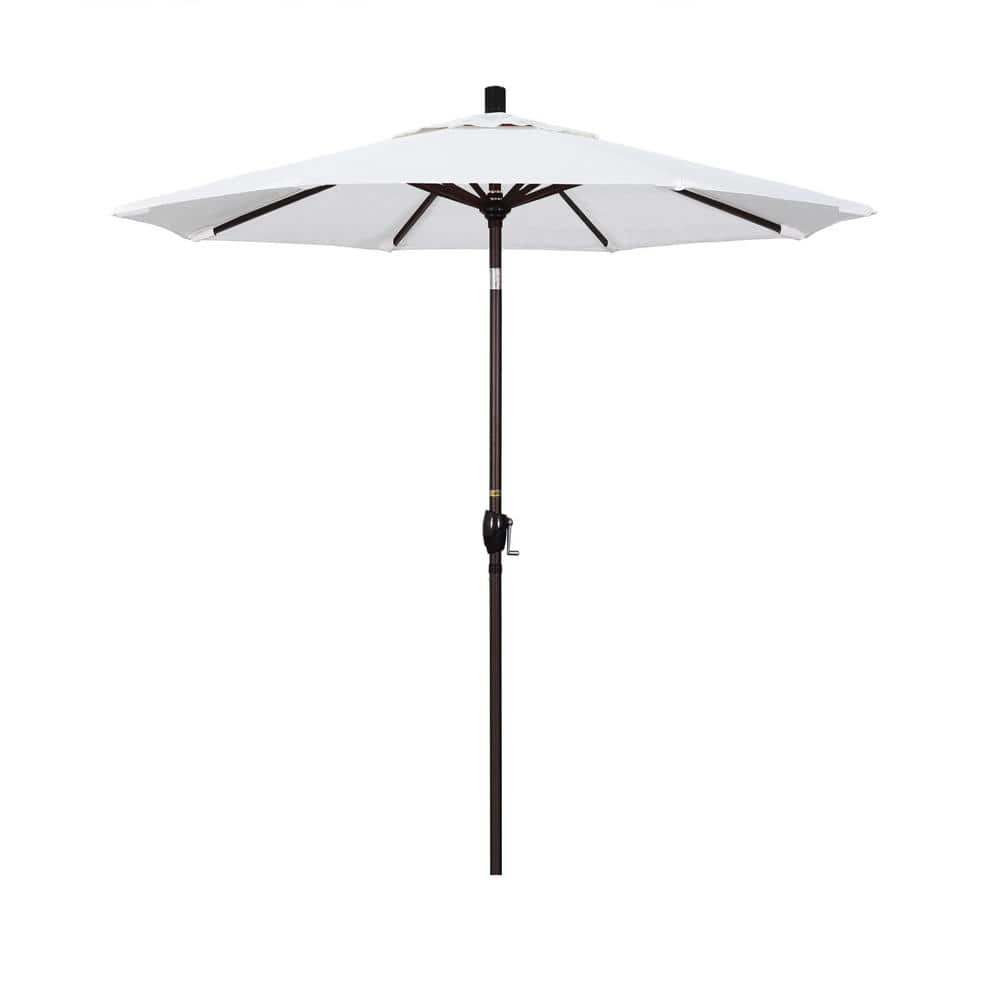 7-1/2 ft. Aluminum Push Tilt Patio Market Umbrella in White Olefin price history on PriceWatchPro