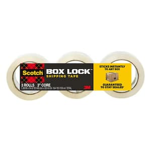 Box Lock 1.88 in. x 163.8 ft. Shipping Packaging Tape (Case of 6, 3 Rolls/Pack)
