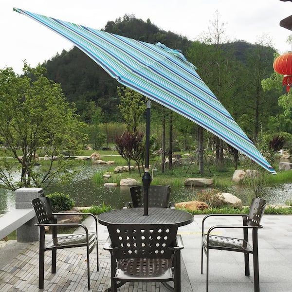 9 foot discount patio umbrella Terrace Arc ft Scalloped Fringe Market Half with Crank, Tilt Button and UV Protection Coral Pink/Brown Pole Best Choice Products 10ft Offset Hanging Market Patio Umbrella w/ Easy Tilt Adjustment  Polyester Shade  8 Ribs for Backyard  Poolside  Lawn and Garden - Green Yescom 15x9 ft Patio Boot Size:48 ⅔ you can easily adjust