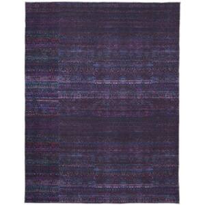 9 X 12 Blue and Purple Striped Area Rug