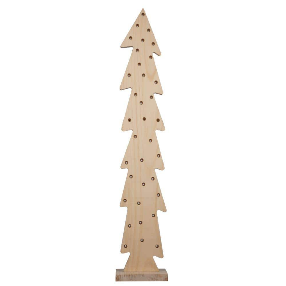 10 pcs set of Wooden Christmas Trees Tree Plywood Hanging with Hole Blank SCT3 